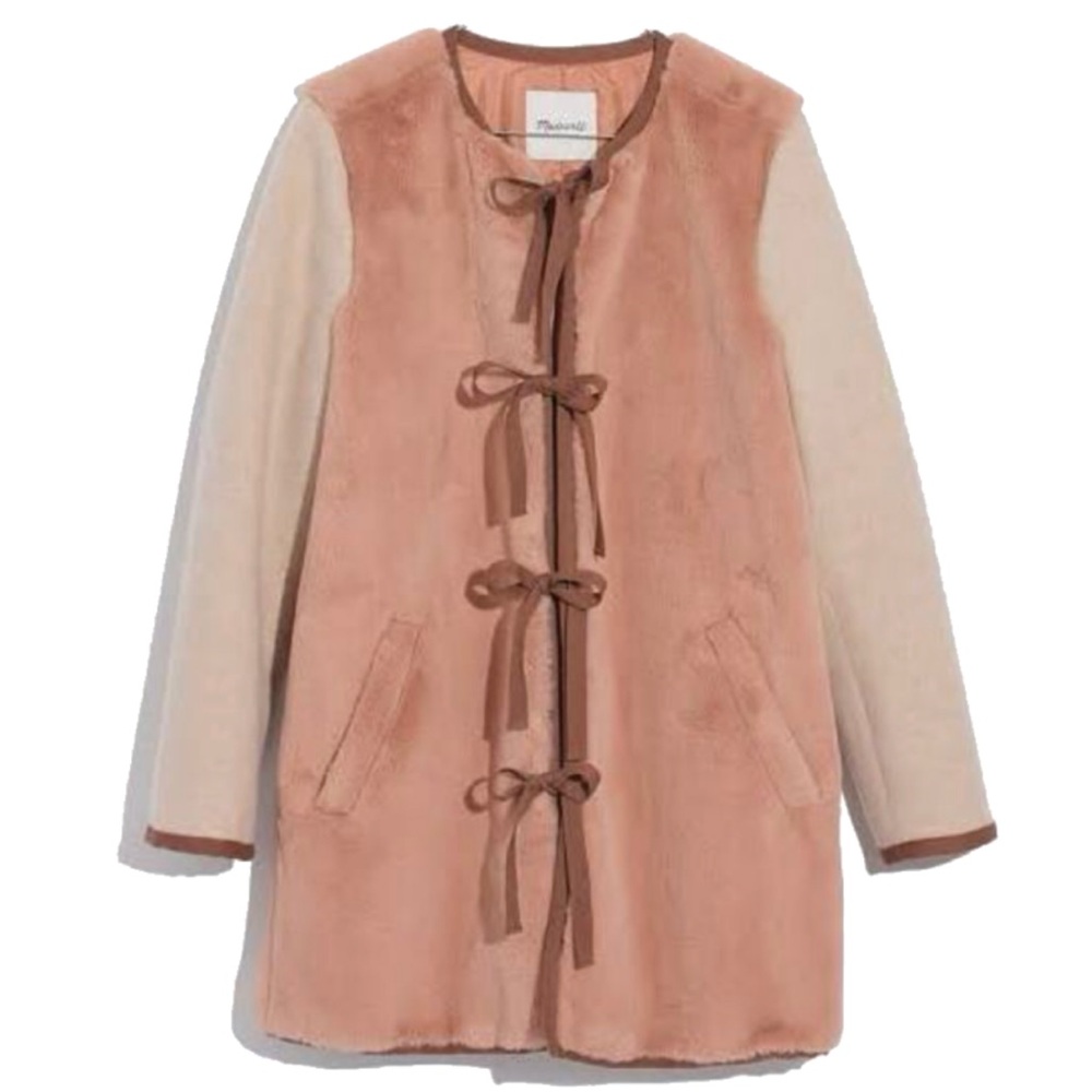 Madewell Colorblock Faux-Mink Jacket